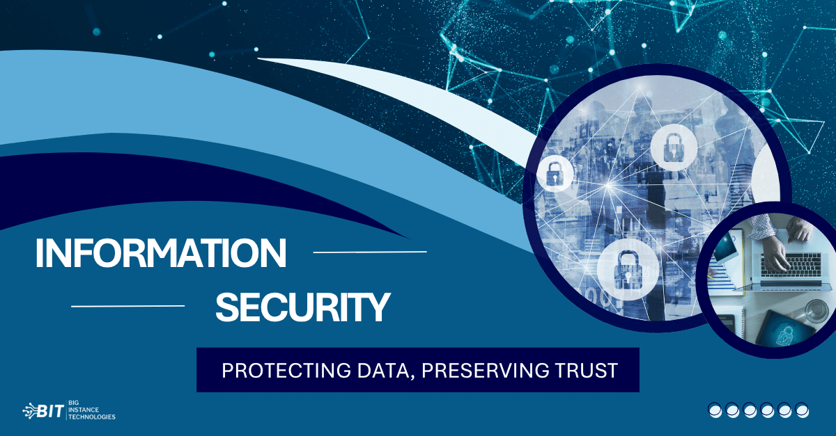 Blog header with text saying "Information Security" and "protecting data, preserving trust"