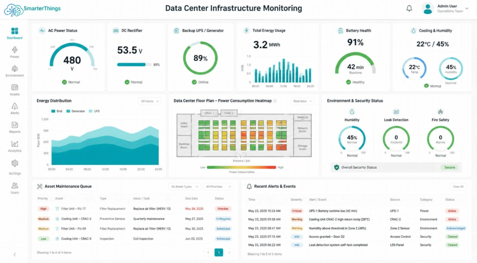 Data Center Infrastructure Monitoring Dashboard